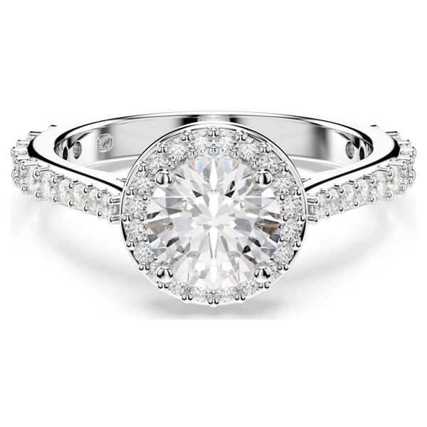 Swarovski ring Una Angelic Round cut, White, Silver-tone finish - 5717930